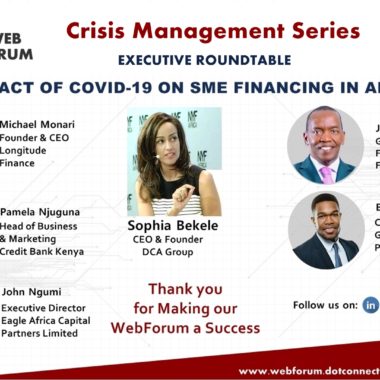 DCA WebForum Series 3 Executive Roundtable The Impact of COVID-19 on SME Financing in Africa