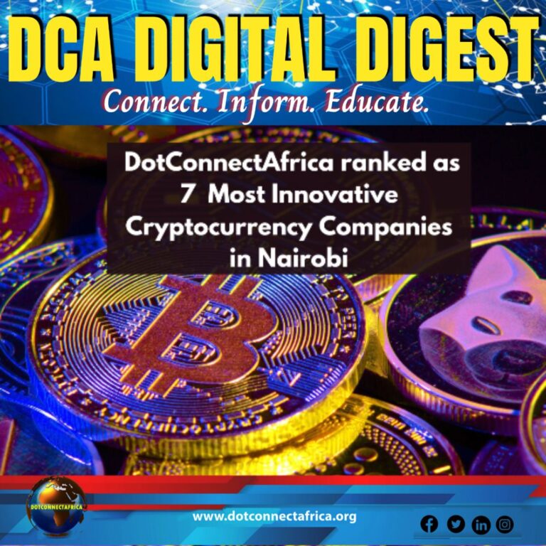 DCA Digital Digest: DCA was named among “Most Innovative Company in Nairobi”  😊