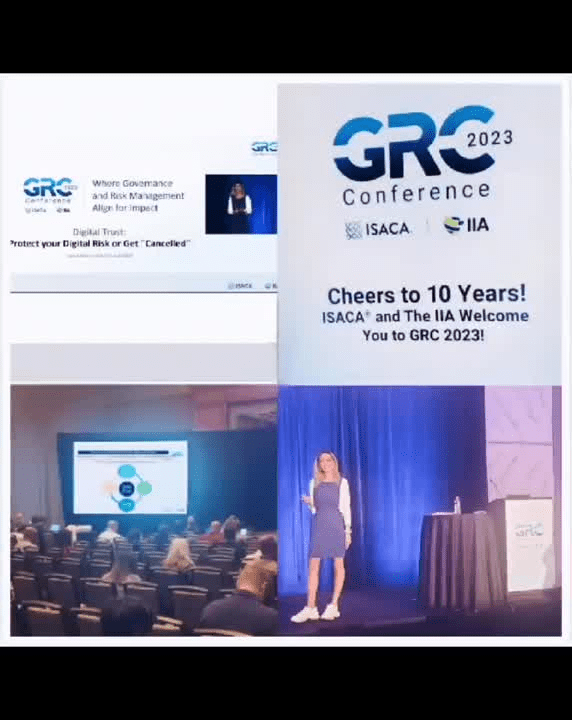 Sophia Bekele attended the 10 Anniversary of the GRC2023 Conference in Las Vegas last week, organized together with #ISACA and the #IIA at the MGM Grand.