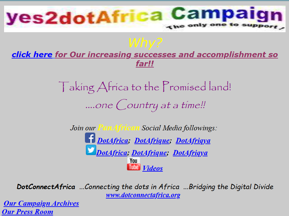 Yes2dotafrica-Campaign |DotConnectAfrica